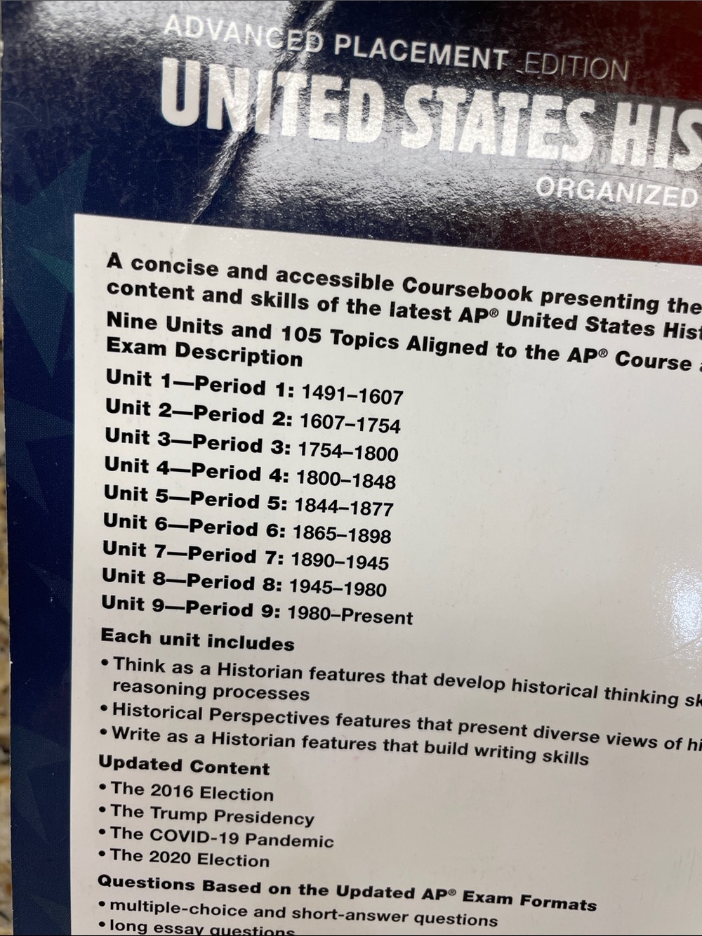 United States History AP Edition Textbook - Red, White & Blue - Picture 14 of 15